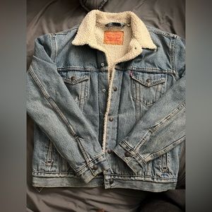 Levi’s Men’s Sherpa Trucker Denim Jacket - Medium